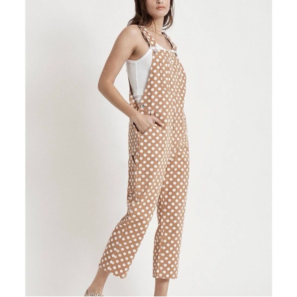 Brixton Christina Crop Polka Dot Overalls - Picture 4 of 13
